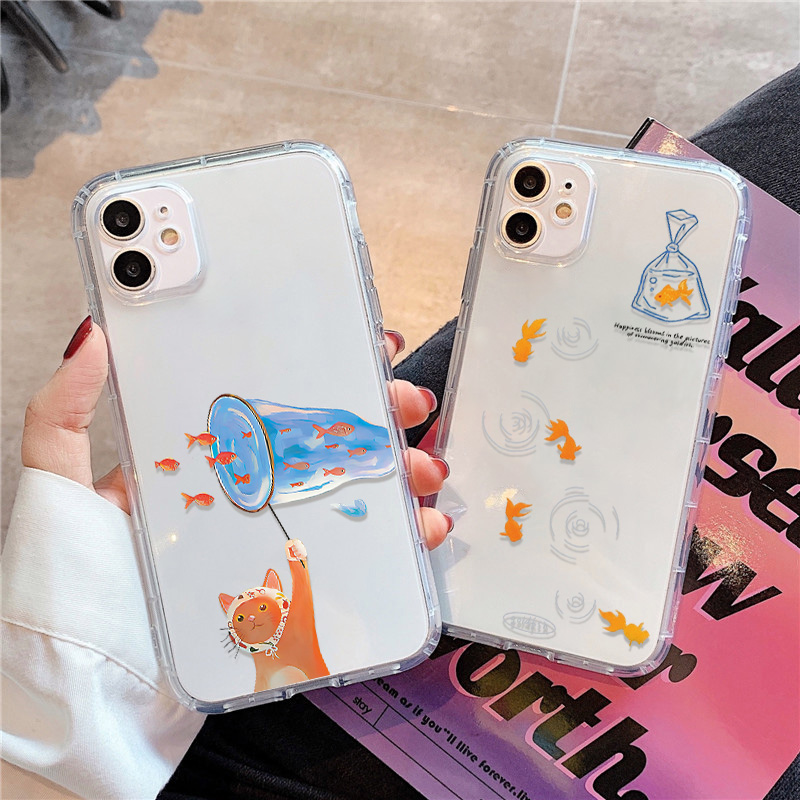 Phone Cases Xr - Güzel Balıklar Desenli Şeffaf Telefon Kılıfı