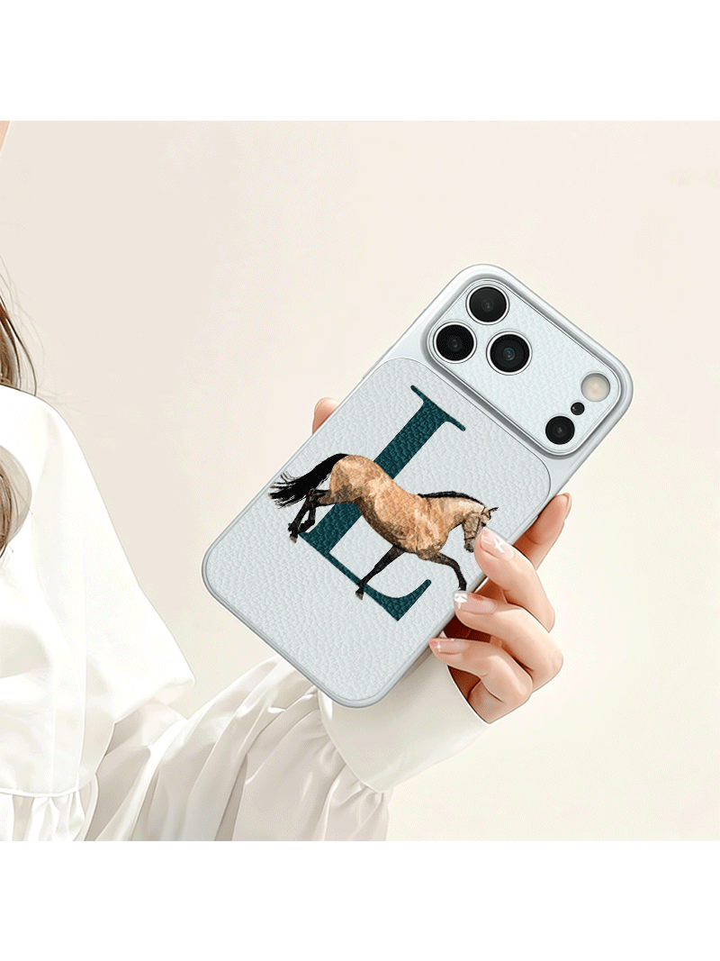 Phone Cases Near - Tan Horse Near Letter L deri