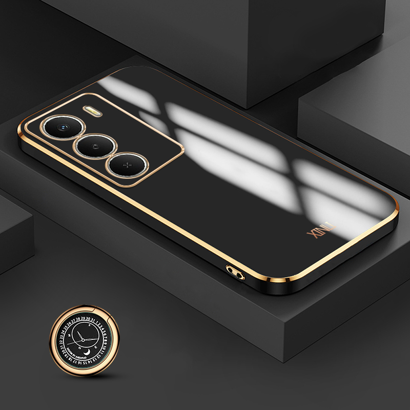 Luxury Plating Case - Realme 14X için Biruiqu Arka Kapak