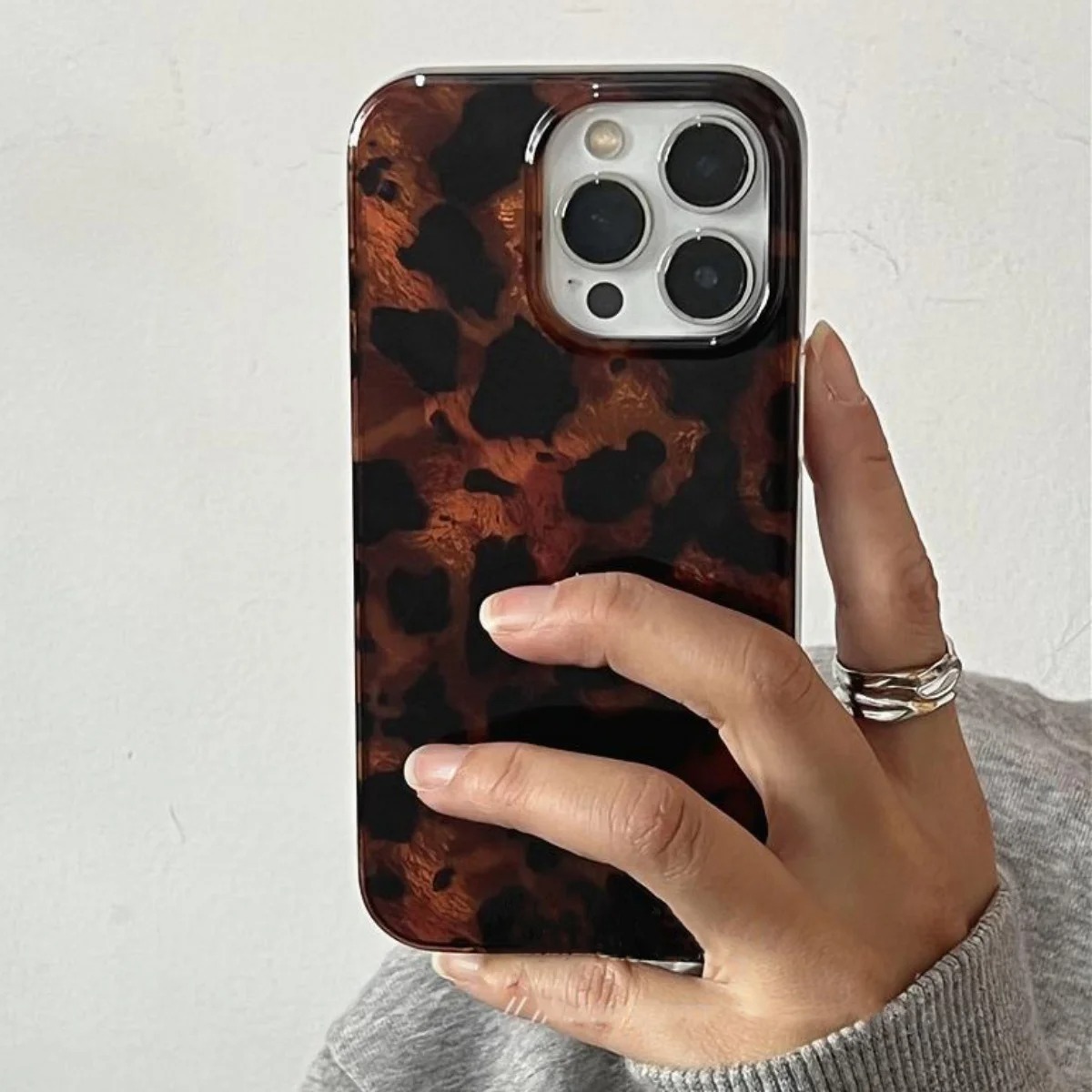 Phone Cases Xr - Retro Amber Dokulu Lazer Telefon Kılıfı