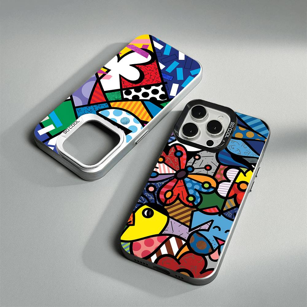 Phone Cases Drawing - Art R-Romero Britto Telefon Kılıfı IPhone