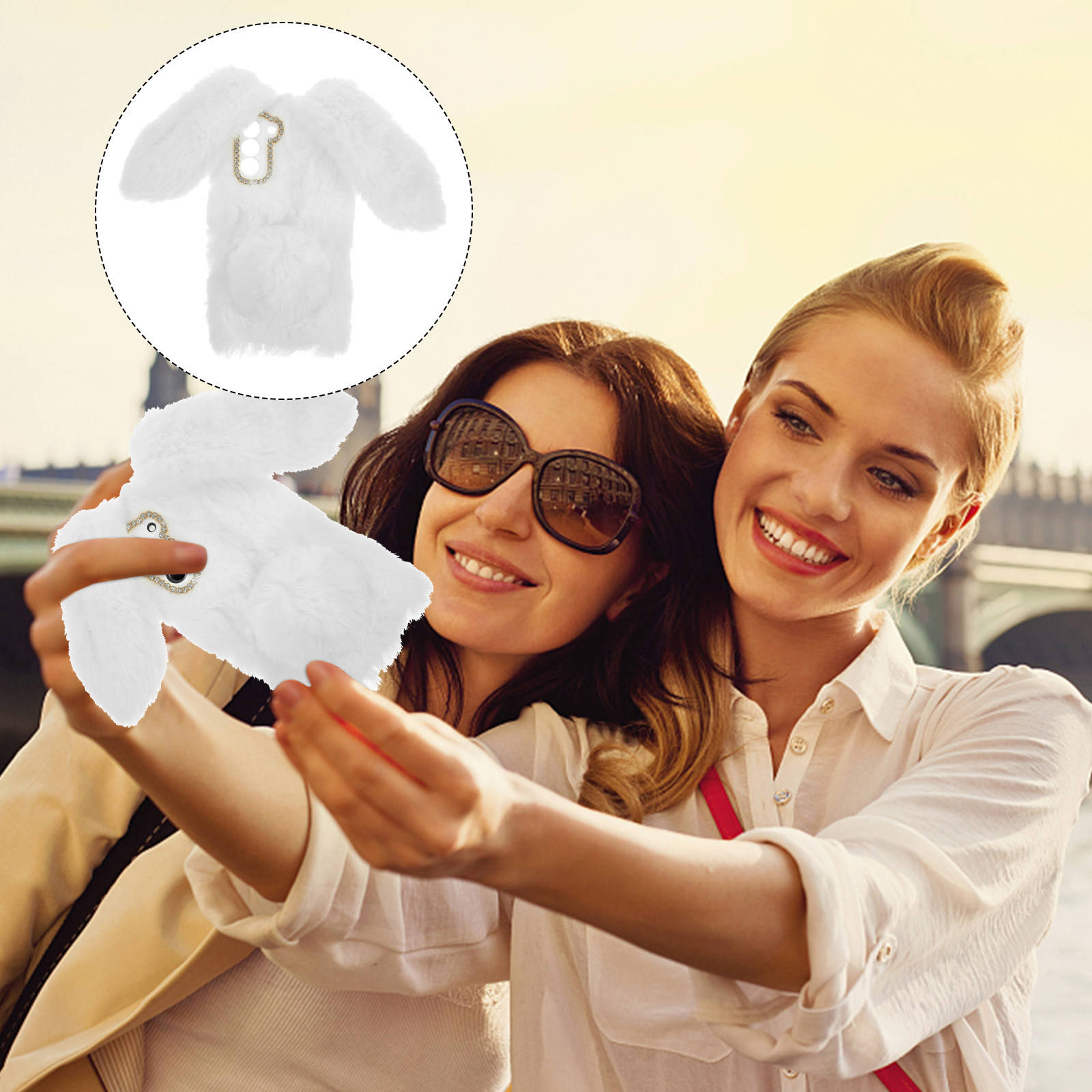 Phone Cases Protective - Tavşan Kulaklı Sıcak Yumuşak TPU Telefon