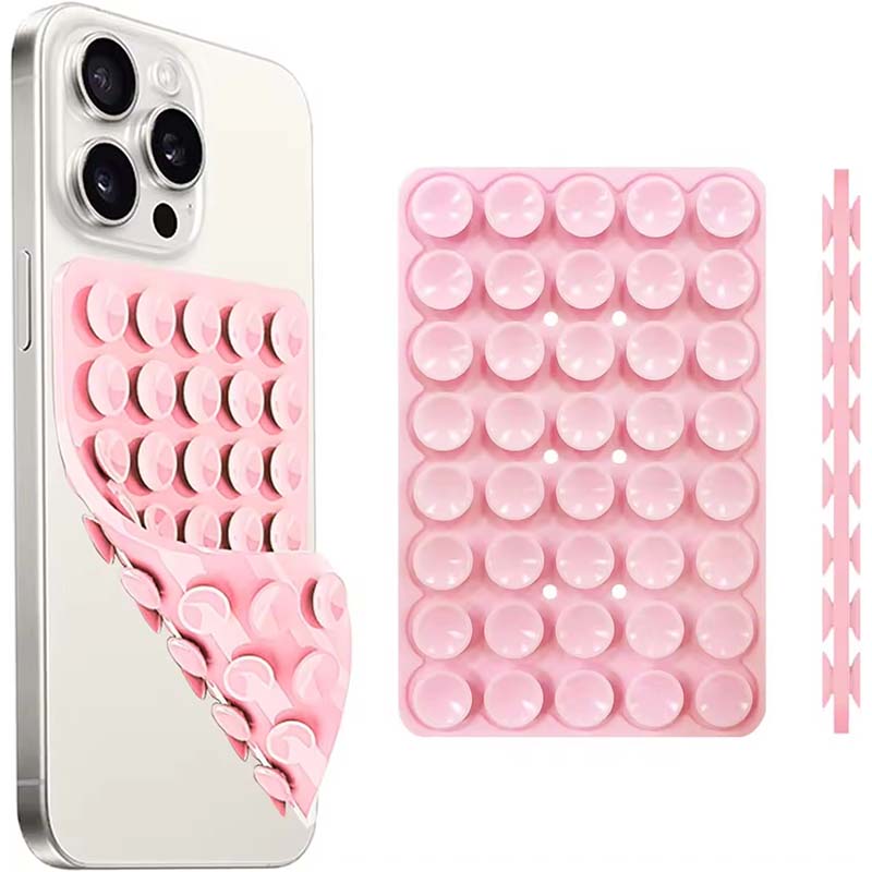 Phone Cases Silicone - Silikon Vakumlu Telefon Standı, Güçlü Çift