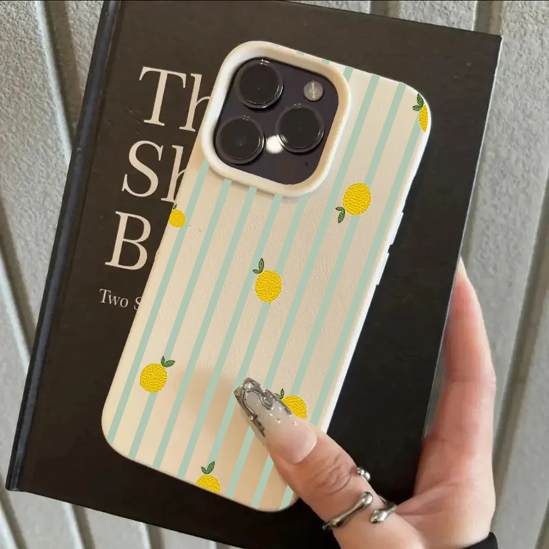 Phone Cases Cute Iphone 13 - Darbeye Dayanıklı Sevimli Limon Desenli Silikon