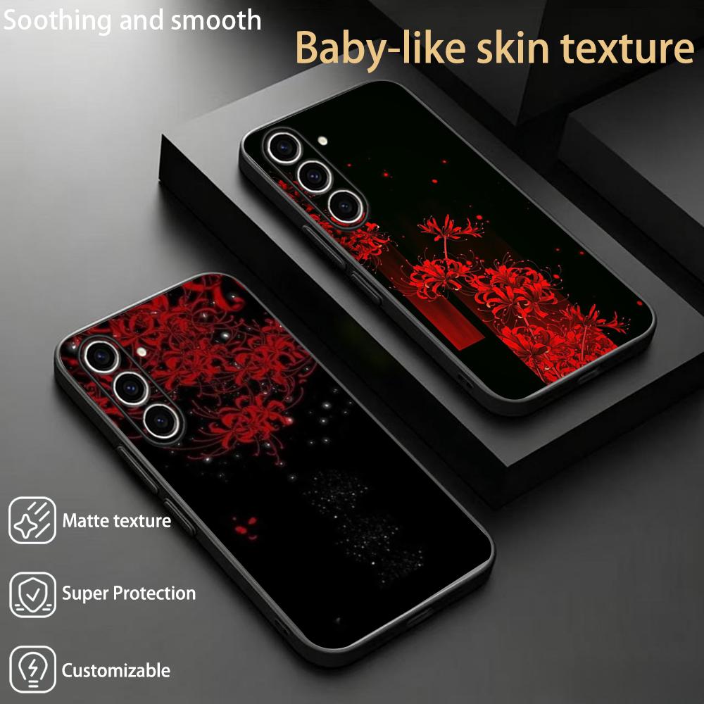 Phone Cases Drawing - Kırmızı Örümcek Zambağı Japon Sanatı Moda