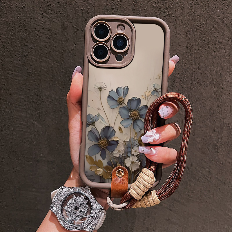 Mavi Çiçekli Kordon Askılı Tel - Phone Cases With Straps incelemesi ve fiyatı