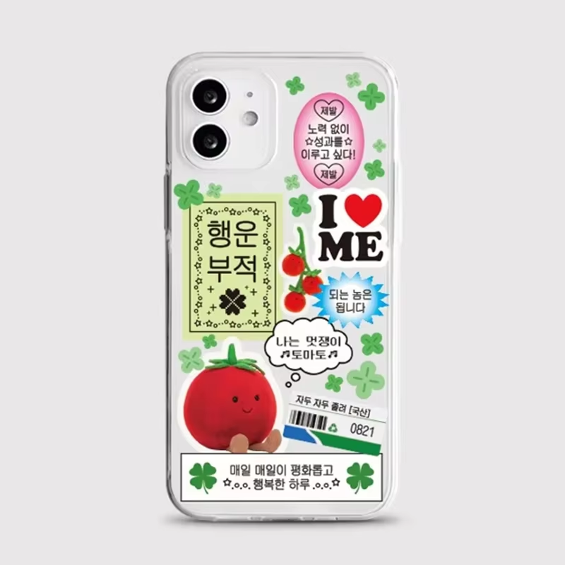 Kore Tarzı Sevimli Dört Yaprak - Phone Cases Transparent incelemesi ve fiyatı