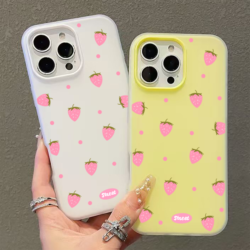 Tatlı Pembe Çilek Desenli Tele - Phone Cases For Samsung Galaxy incelemesi ve fiyatı