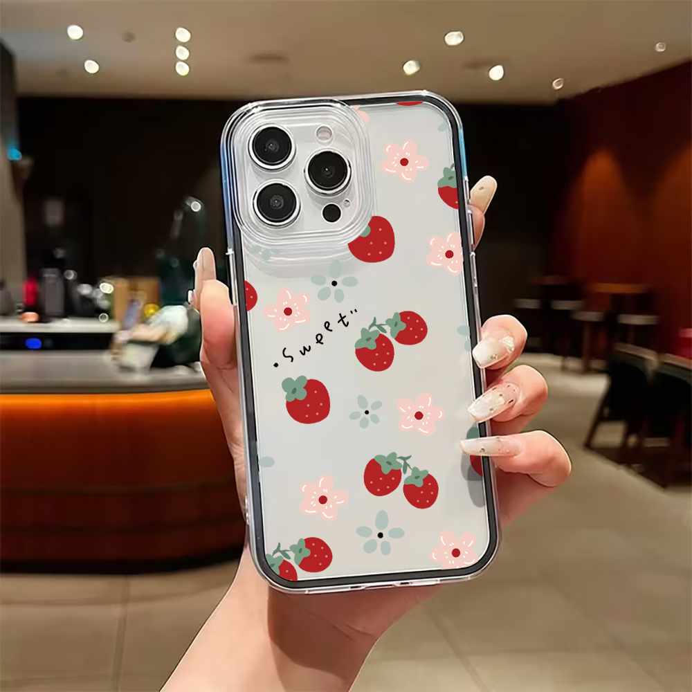 Yaz Çileği Yumuşak Hava Yastık - Phone Cases Transparent incelemesi ve fiyatı
