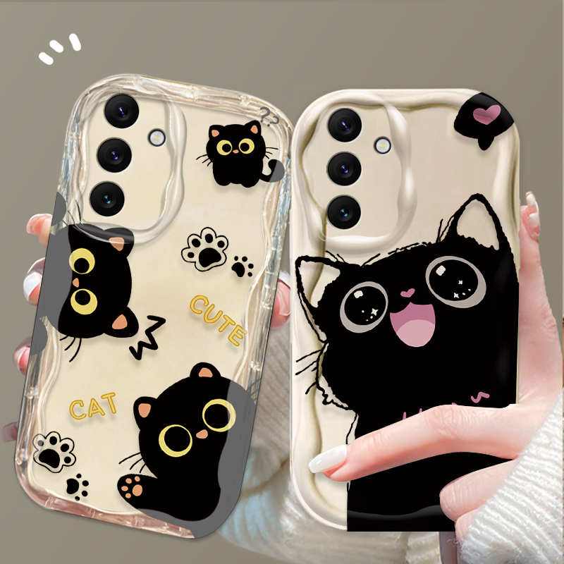 Sevimli Büyük Gözlü Siyah Kedi - Phone Cases For Samsung Galaxy incelemesi ve fiyatı