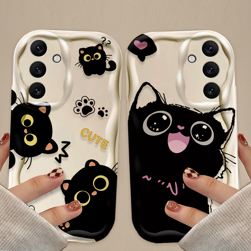 Sevimli Büyük Gözlü Siyah Kedi - Phone Cases For Samsung Galaxy incelemesi ve fiyatı