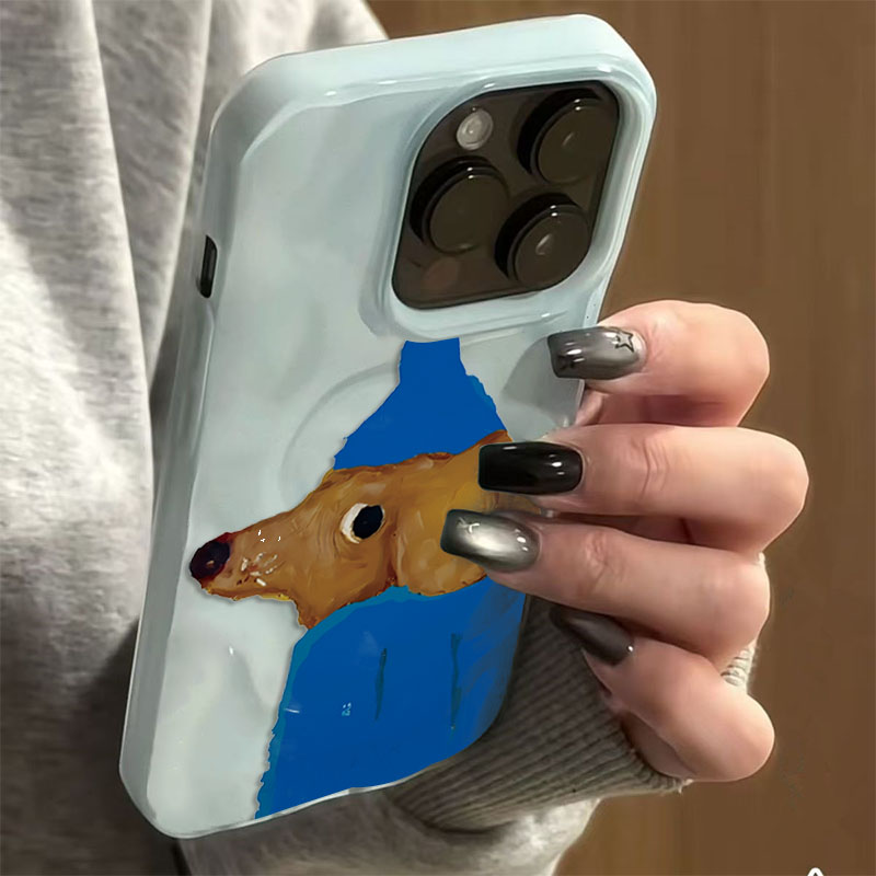 Mavi Şapka Köpek Kıvrımları Do - Phone Cases Cute Iphone 13 incelemesi ve fiyatı