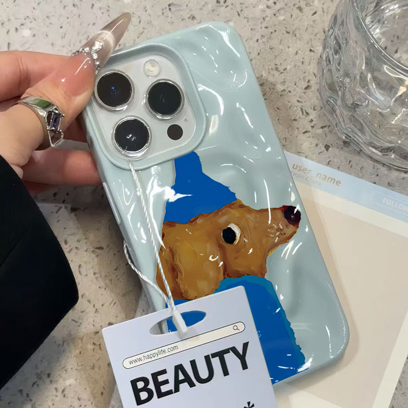 Mavi Şapka Köpek Kıvrımları Do - Phone Cases Cute Iphone 13 incelemesi ve fiyatı