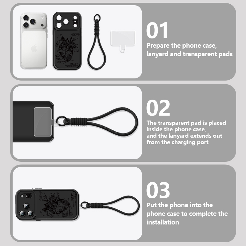 Yaratıcı Kalp Desenli Kordonlu - Phone Cases With Straps incelemesi ve fiyatı
